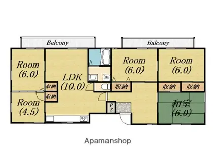 新緑のショコラティエ(5LDK/1階)の間取り写真