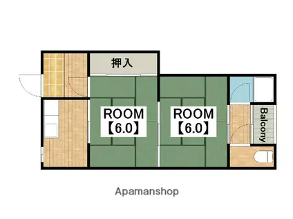 第2ナカノマンション(2K/3階)の間取り写真