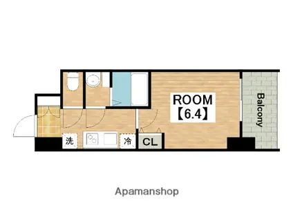 S-RESIDENCE堺湊駅前AZURE(1K/10階)の間取り写真