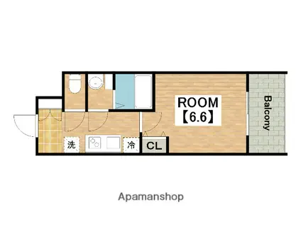 S-RESIDENCE堺湊駅前AZURE(1K/2階)の間取り写真
