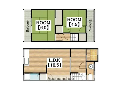 下田町貸家(2LDK)の間取り写真