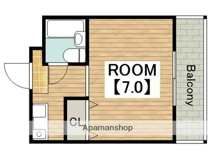ラーニングホウプ羽衣(1K/2階)の間取り写真