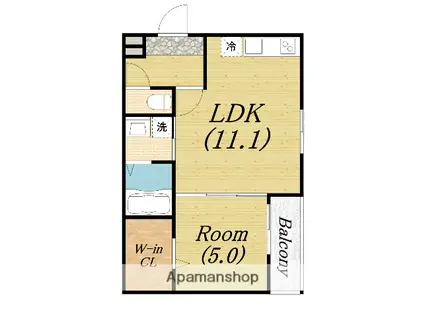 フジパレス百舌鳥駅南5番館(1LDK/2階)の間取り写真