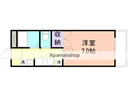 和歌山線 岩出駅 徒歩22分 3階建 築25年(1K/3階)の間取り写真