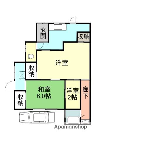 和歌山線 岩出駅 徒歩16分 1階建 築59年(3K)の間取り写真