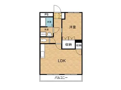 リュミエール(1LDK/1階)の間取り写真