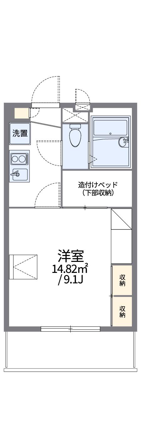 レオパレスドリームWKT(1K/1階)の間取り写真