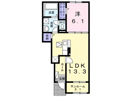 MINICOⅡ(1LDK/1階)の間取り写真