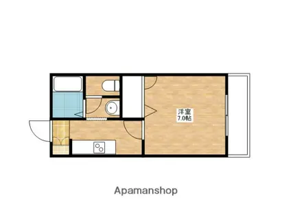 和歌山線 下井阪駅 徒歩13分 2階建 築29年(1K/2階)の間取り写真