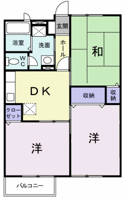 和歌山電鐵貴志川線 貴志駅 徒歩9分 2階建 築29年(3DK/1階)の間取り写真