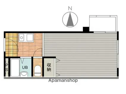 クローバーMオザキA・B(1K/3階)の間取り写真
