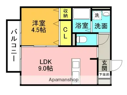 メゾン・クレール(1LDK/1階)の間取り写真