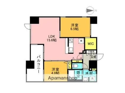 アーバネックス高槻芥川(2LDK/10階)の間取り写真