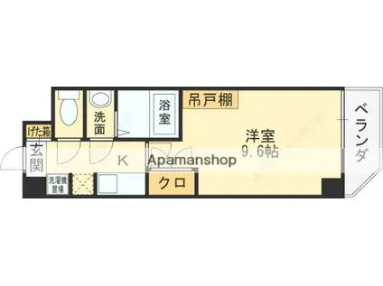 サンエスパシオ美園(1K/6階)の間取り写真