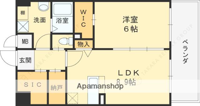 京橋パンション(1LDK/2階)の間取り写真