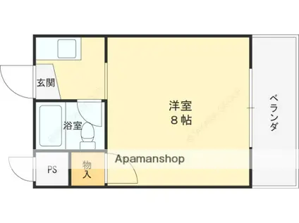 フラットピア88(1K/3階)の間取り写真
