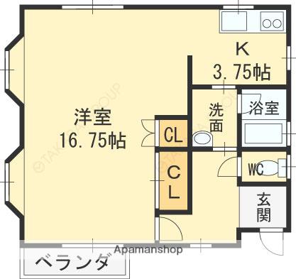 東海道本線 高槻駅 バス乗車時間:18分 原大橋バス停で下車 徒歩1分 1階建 築33年(ワンルーム)の間取り写真