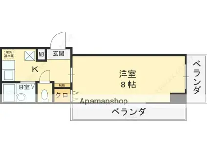 ファーストネット(1K/4階)の間取り写真