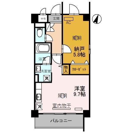 サンロード新和弐番館(ワンルーム/1階)の間取り写真