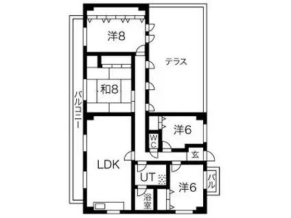 ラフォーレ(4LDK/5階)の間取り写真