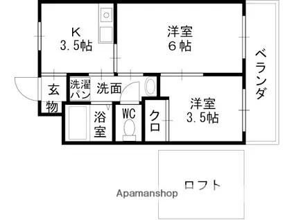 RADIANT 14TH(1LDK/6階)の間取り写真