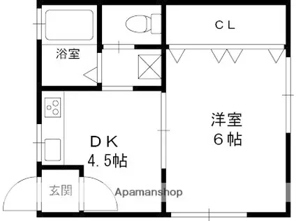 RENOVATION MIURA(1DK/1階)の間取り写真