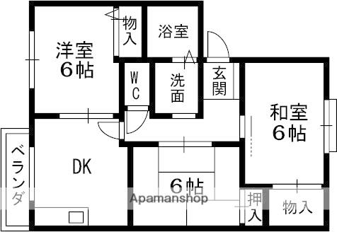 メゾンクレール(3DK/1階)の間取り写真