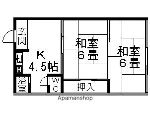 室生マンション(2DK/2階)の間取り写真