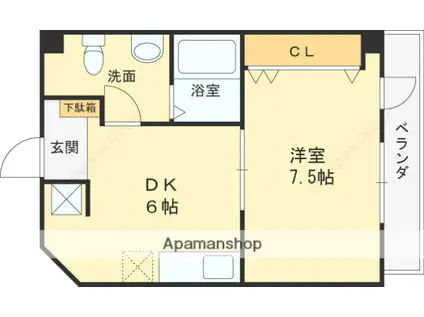 レオンズビル(1DK/7階)の間取り写真