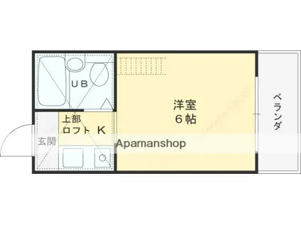 ケープロフト(1K/4階)の間取り写真