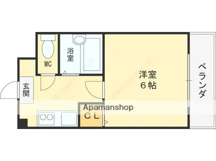 ルネ寿ウエスト(1K/1階)の間取り写真