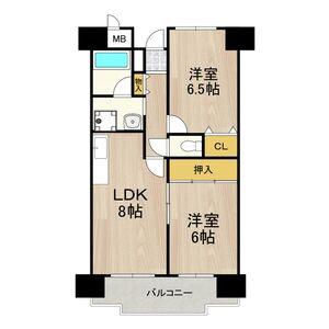 友井グレイス(2DK/5階)の間取り写真