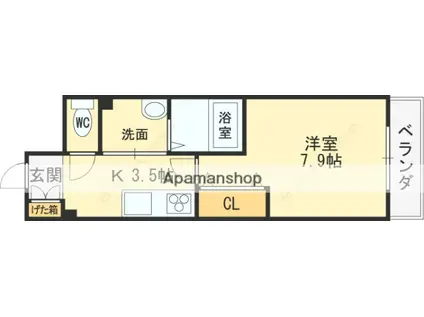 SHAMAISON NOIX ESPOIR(1K/3階)の間取り写真