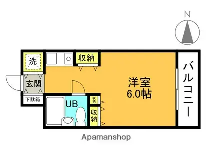 パシフィック南武庫之荘(ワンルーム/4階)の間取り写真