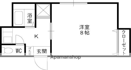 TS SQUAREAKUTAGAWA(1K/3階)の間取り写真