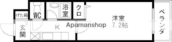 エルハウス(1K/3階)の間取り写真