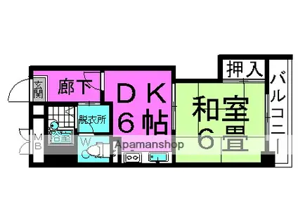 シャンティマサノ(1DK/4階)の間取り写真