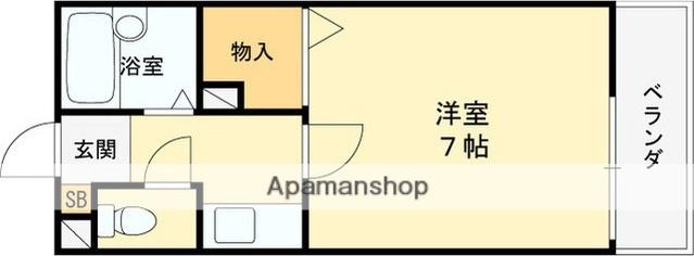 アルンハイム新石切(1K/3階)の間取り写真