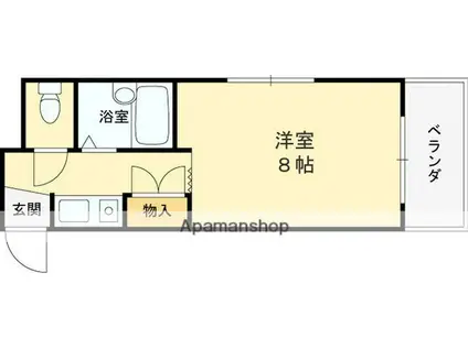 ハロー長田(1K/2階)の間取り写真