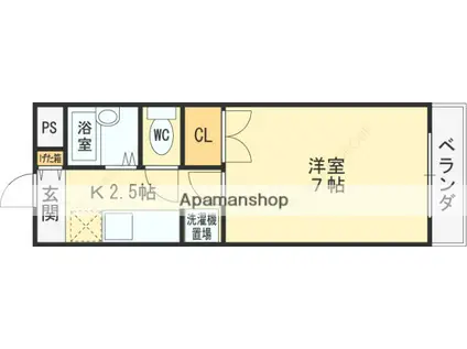 グレイス東洋(1K/4階)の間取り写真