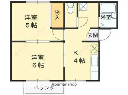 メゾン泉(2K/2階)の間取り写真