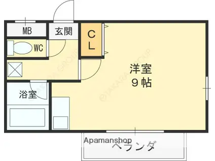 グランドール永和(ワンルーム/2階)の間取り写真