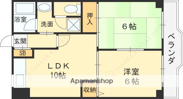 静和ハイツ(2LDK/2階)の間取り写真