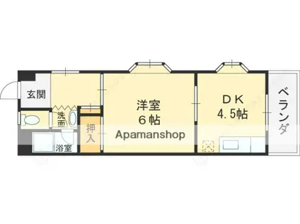 プチマンションドリーム(1DK/3階)の間取り写真