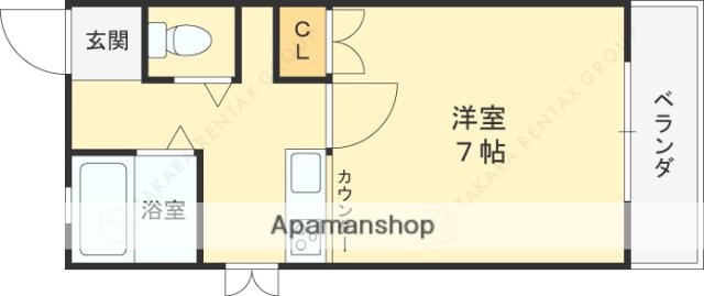 サンライズ小阪(1K/5階)の間取り写真