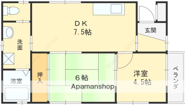 アニバーサリー25(2DK/3階)の間取り写真