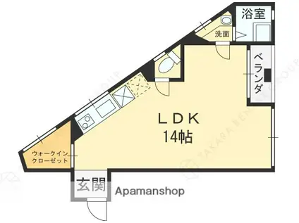 本町ビル(ワンルーム/3階)の間取り写真