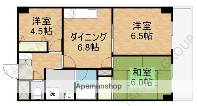 グランシャトレDAIWA(3DK/3階)の間取り写真