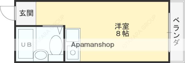 グロースハイツ菱屋西(ワンルーム/3階)の間取り写真