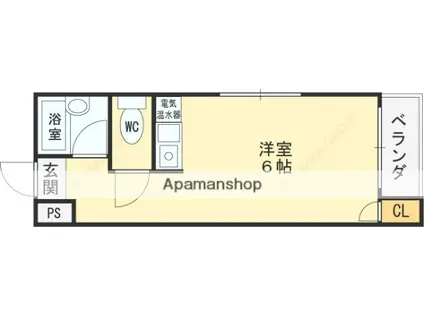 ボーリバージュ(ワンルーム/3階)の間取り写真